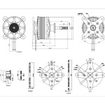 Heiße Verkäufe Sunny Sky X7015 3. Generation 30cc 200kv 245kv 215kv 270kv 12S Power Motor 3D Starr flügel flugzeug EOLO 19-20 Zoll Requisiten
